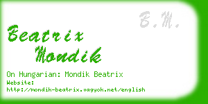 beatrix mondik business card